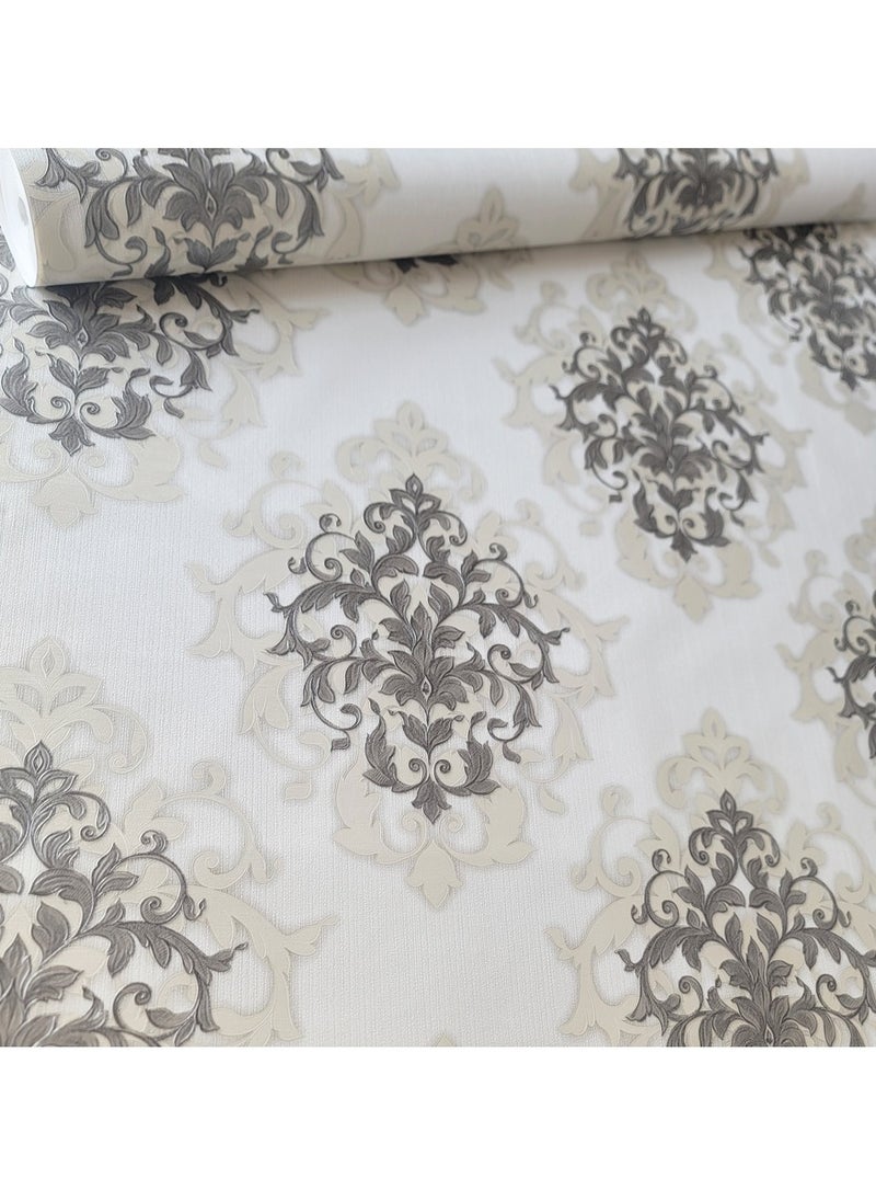 MAF Wallpaper MAF Wallpaper BR20075 Classic Vintage Design Wallpaper, Non-Woven Wallpaper for living room, bedroom, Hotels, Restaurants, Spa Room..& more - Black & White  - Image 1