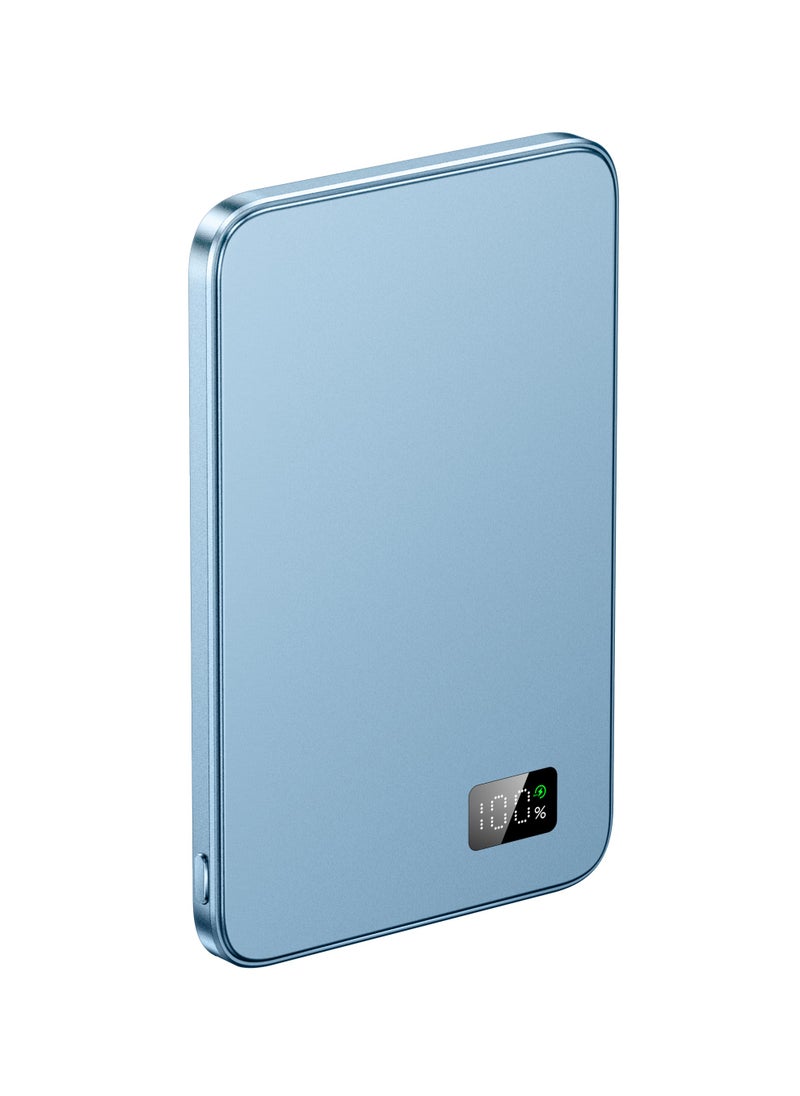 luminum Ultra-Slim Magnetic Wireless Portable Power Bank with LCD Display 5000mAH,PD Fast Charging USB-C Battery Pack Compatible with Magsafe  - Image 1