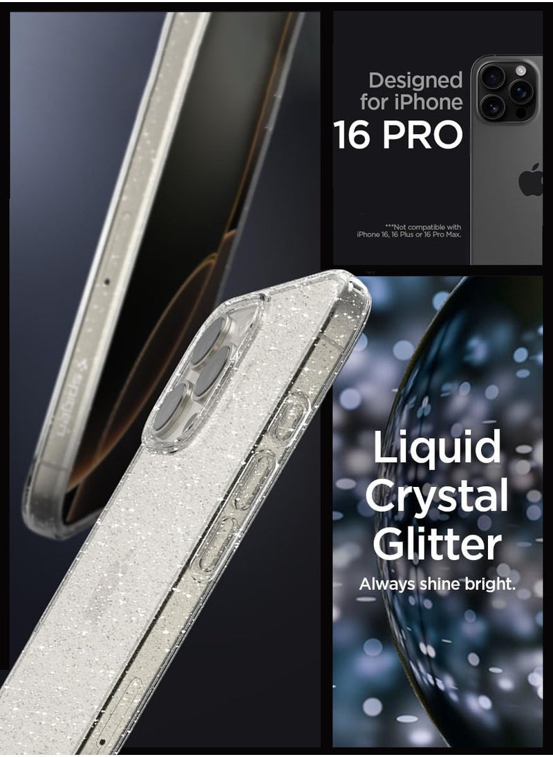 Spigen Liquid Crystal Glitter for iPhone 16 Pro Case Cover (2024) - Crystal Quartz  - Image 2