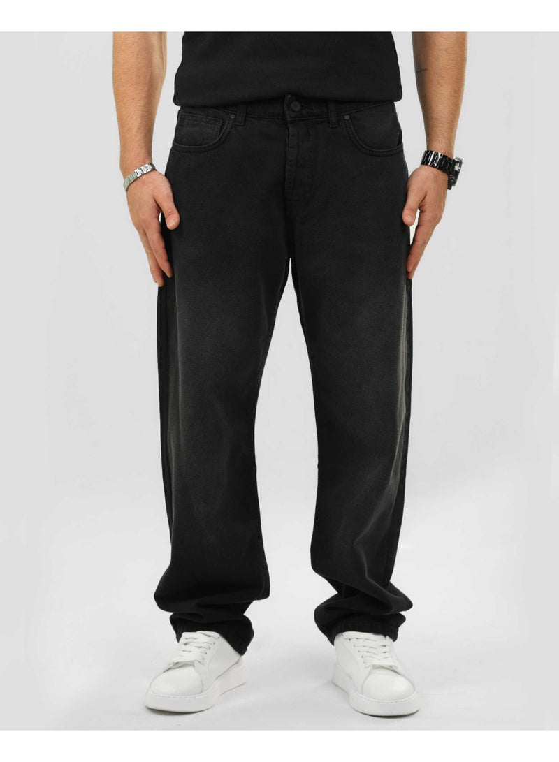 دوت بنطلون جينز رجالي – قصّة فضفاضة بإطلالة كاجوال - Image 1