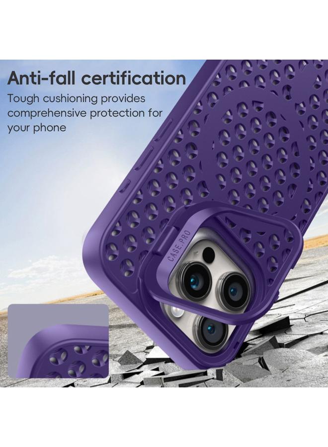 اس-توب جراب لهاتف iPhone 15 Pro Max مزود بحامل عدسة تبريد مجوف من MagSafe جراب هاتف TPU مغناطيسي - Image 5