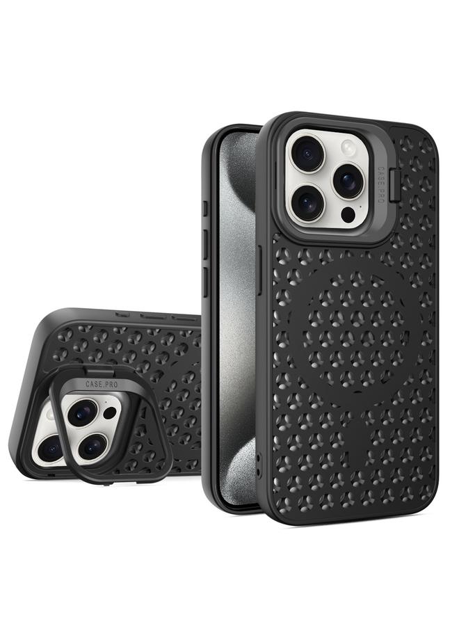 اس-توب جراب لهاتف iPhone 15 Pro Max مزود بحامل عدسة تبريد مجوف من MagSafe جراب هاتف TPU مغناطيسي - Image 1