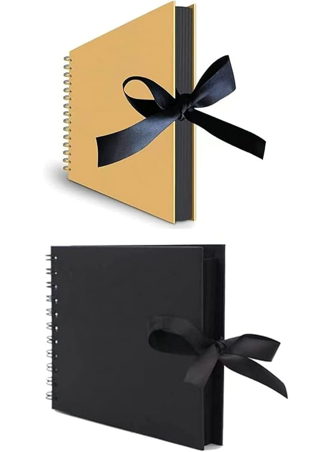 The Bros ألبومات صور سكرابوك 2 قطعة، 30 صفحة كتاب ذكريات ورق حرفي A5، إجمالي 60 صفحة لعائلتك - Image 1