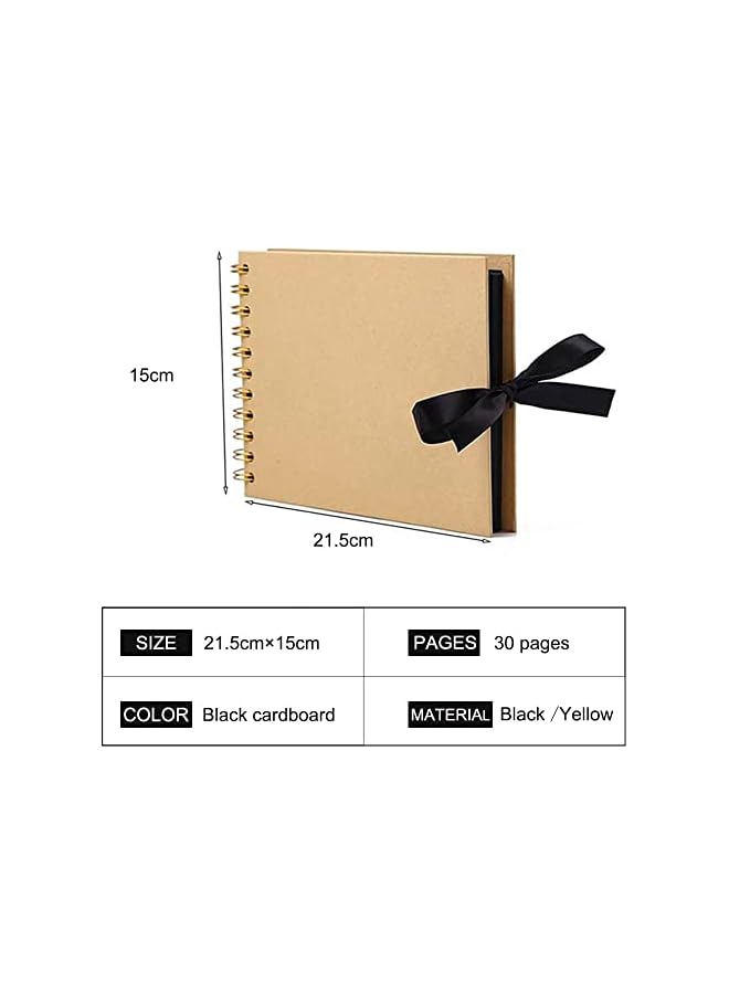 The Bros ألبومات صور سكرابوك 2 قطعة، 30 صفحة كتاب ذكريات ورق حرفي A5، إجمالي 60 صفحة لعائلتك - Image 2