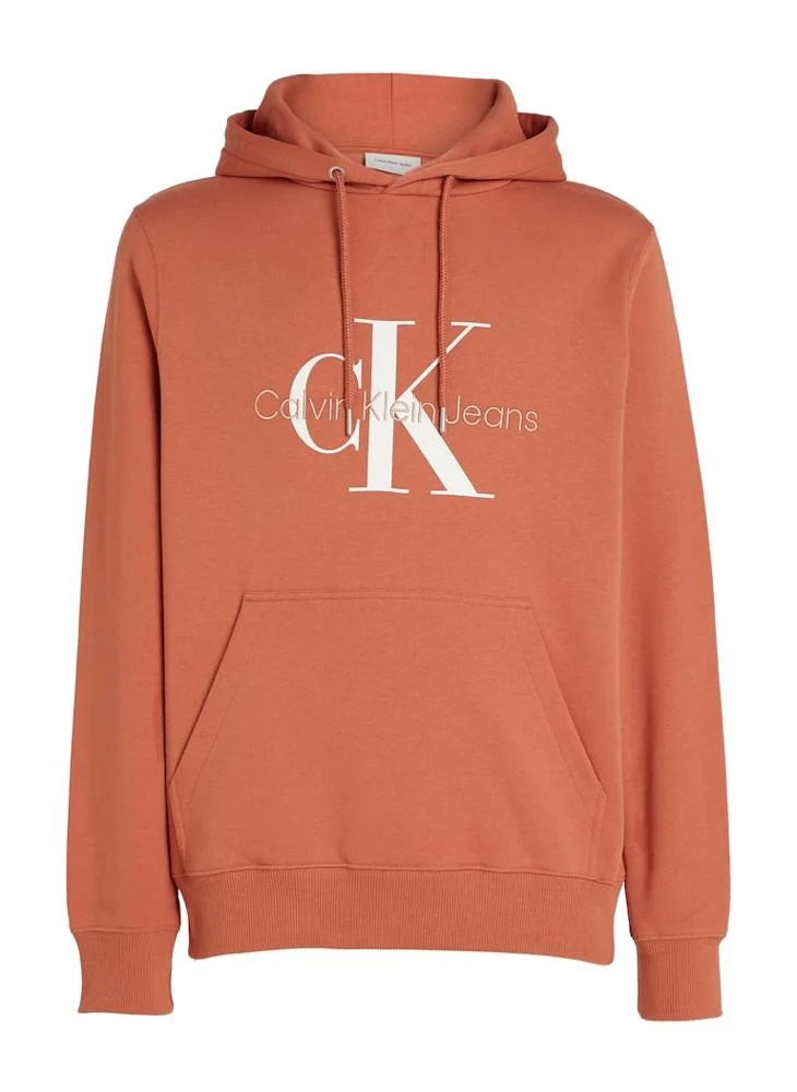 Calvin Klein Jeans Logo Print Drawstring Hoodie