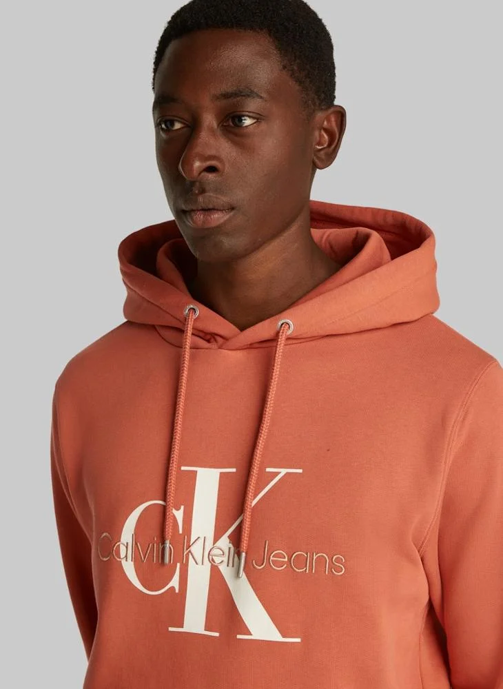 Calvin Klein Jeans Logo Print Drawstring Hoodie