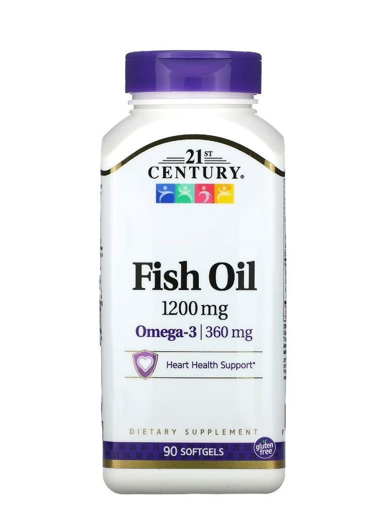 21st Century Fish Oil 1,200 mg 90 Softgels - Image 1