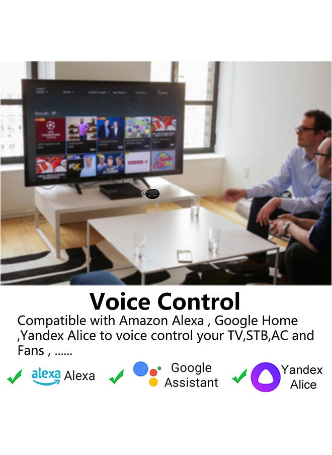 Generic - Smart IR Universal Remote Control Infrared WiFi Remote Controller IR Sensor Smart Home Hub IR Emitter for Fan AC TV DVD App Control Compatible with Alexa Google Assistant - Image 1
