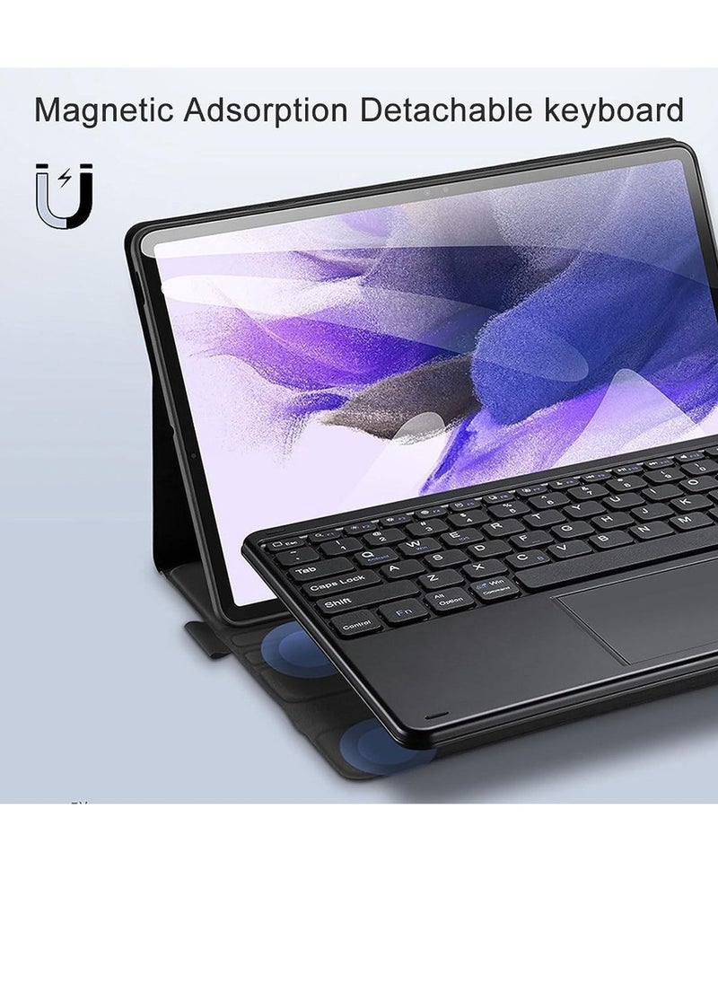 ELTRAZONE Keyboard Case for Samsung Galaxy Tab S9 Plus 12.4 Inch 2023 | Premium PU Leather Cover, Detachable Bluetooth Keyboard with Smart Trackpad, Magnetic Adsorption, Slim & Stylish Protection - Image 3