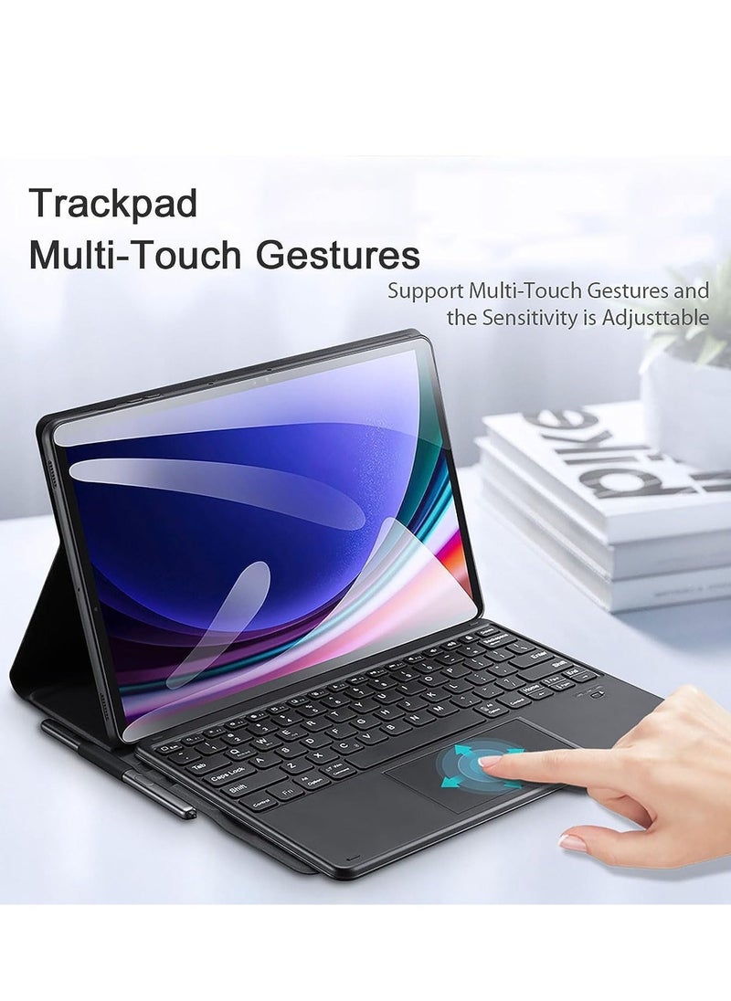 ELTRAZONE Keyboard Case for Samsung Galaxy Tab S9 Plus 12.4 Inch 2023 | Premium PU Leather Cover, Detachable Bluetooth Keyboard with Smart Trackpad, Magnetic Adsorption, Slim & Stylish Protection - Image 5