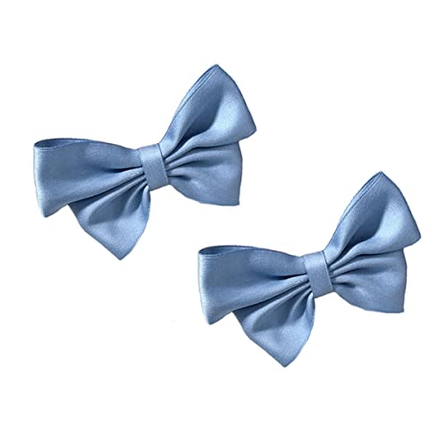 Fodattm 2PCS Handmade Bow Knot Shoe Buckle Shoe Clips Wedding Shoe Decoration Charms DIY Crafts Findings Accessories Shoes Bag Package Accessories Blue - Image 1