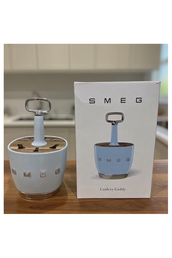 سميج مطبخ الفولاذ المقاوم للصدأ ريترو، سكين غرفة المعيشة، شوكة وتخزين أدوات الطاولة - أزرق