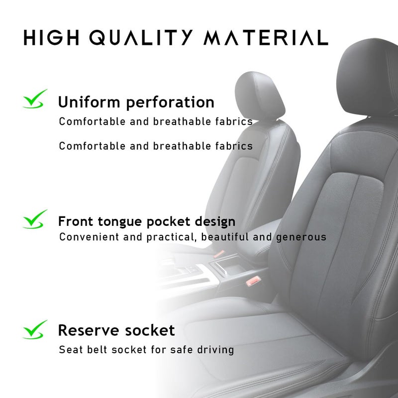 DXNQ Car Seat Cover, Leather Car Interior Front Bottom Seat Covers with Storage Pocket, Comfortable Anti-Slip Seat Cushion Covers for Car SUV Truck and Van, Car Accessories (Pink) - Image 3