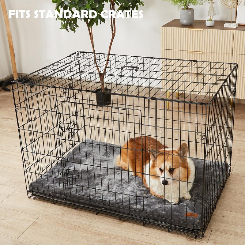 LIORCE Memory Foam Dog Crate Pad - Medium Dog Bed Mat For Crate with Removable Washable Cover and Waterproof Lining - Orthopedic Pet Bed Mat For Medium Size Dog - Designed for 30-inch Dog Crates, Grey - Image 5