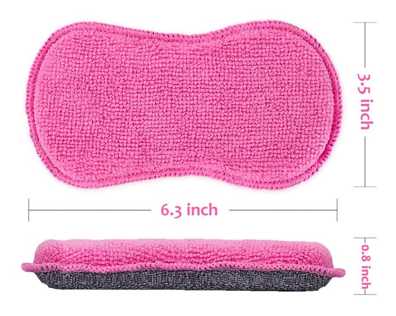 UPSTAR Dish Sponges Kitchen, Microfiber Cleaning Scrubber for Dishwashing, Sink, Basin and Multi-Pupose, Non-Scratch Pack of 6 - Image 2