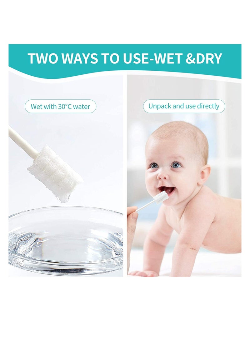 SYOSI Baby Toothbrush Baby Teeth Cleaning Newborn Baby Tongue Cleaner with Paper Handle, Infant Toothbrush Disposable for Tongue, Mouth, Teeth, Gums Dental Care for 0 36 Month Baby 20 Pcs - Image 5