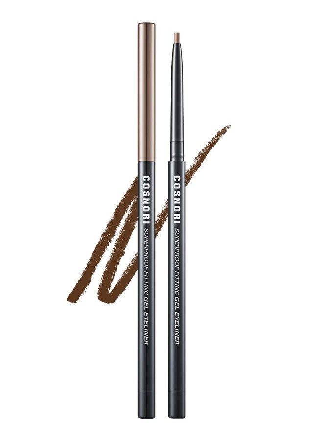 COSNORI Super Proof Fitting Gel Eyeliner 04 Peanut Brown - Smudge-Proof, Longwear Eyeliner Pencil, Soft Drawing 2mm Ultra-Slim Pencil, Waterproof, 0.004oz (0.13g) - Image 1