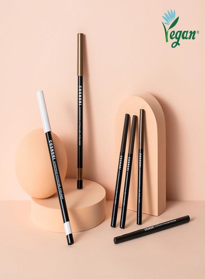 COSNORI Super Proof Fitting Gel Eyeliner 04 Peanut Brown - Smudge-Proof, Longwear Eyeliner Pencil, Soft Drawing 2mm Ultra-Slim Pencil, Waterproof, 0.004oz (0.13g) - Image 5