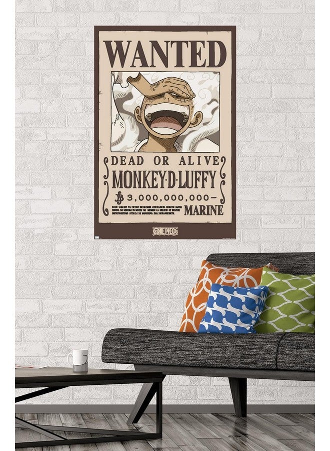 تريندز إنترناشونال ملصق حائط من Trends International One Piece - Monkey D Luffy Wanted، مقاس 22.37 بوصة × 34.00 بوصة، نسخة بدون إطار - Image 2