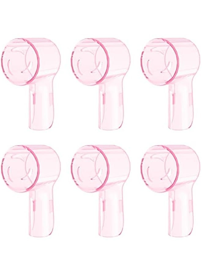 Rose 6-Pack Oral-B Toothbrush Head Dustproof Covers for Pro 1000, 1500, 5000, 7500 Electric Toothbrushes, Compatible with Oral-B iO Series, Protects Brush Heads, Ideal for Travel