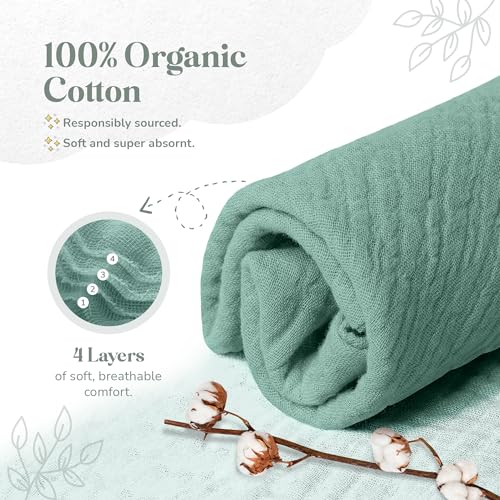 Mikito Organic Cotton Baby Muslin Lovey Bunny - Oeko-TEX & GOTS Certified - Security Blanket & Perfect Loveys for Babies - Unisex New Baby Gift for Ultimate Comfort & Peaceful Dreams - Image 5