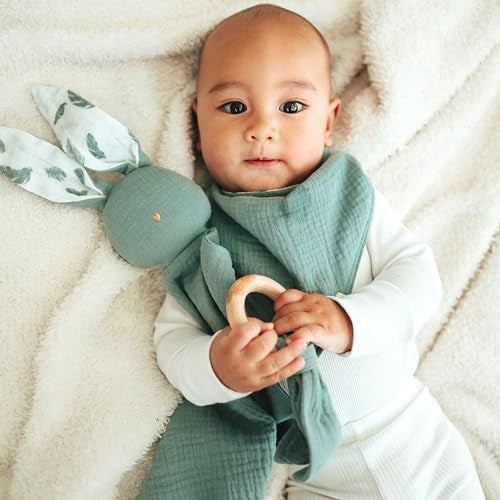 Mikito Organic Cotton Baby Muslin Lovey Bunny - Oeko-TEX & GOTS Certified - Security Blanket & Perfect Loveys for Babies - Unisex New Baby Gift for Ultimate Comfort & Peaceful Dreams - Image 2