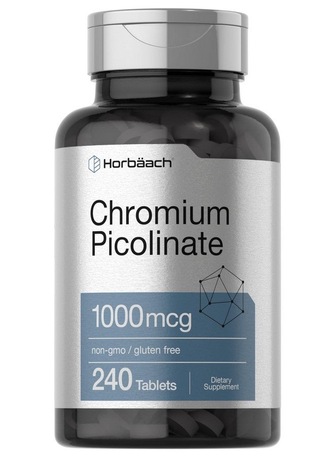 Horbäach Horbaach Chromium Picolinate 1000mcg | 240 Tablets | Vegetarian Formula | Non-GMO, Gluten Free Supplement - Image 1