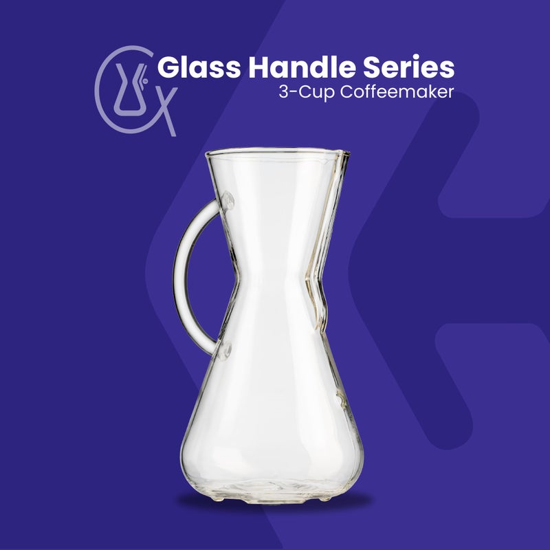 Chemex Pour-Over Glass Coffeemaker - Glass Handle Series - 3-Cup - Exclusive Packaging - Image 2