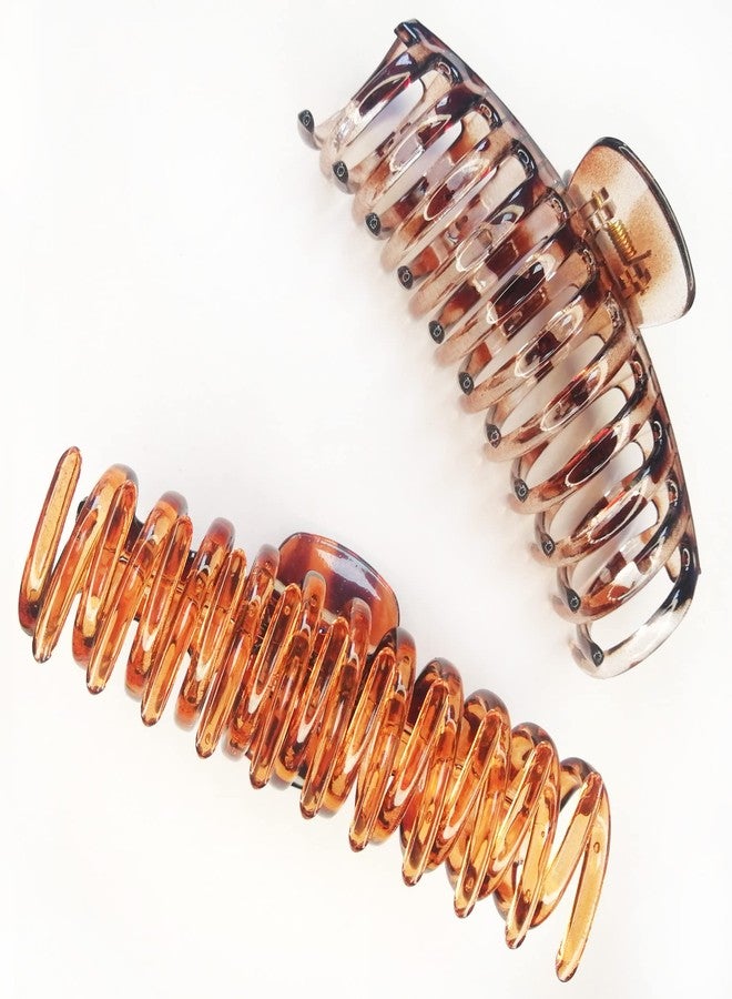 Accglory 5.5 Inches Extra Large Hair Clips for Long Thick Hair Women’s Jumbo Hair Claw Clips 2 Counts in Set Hair Accessories (light leopard and coffee leopard) - Image 5