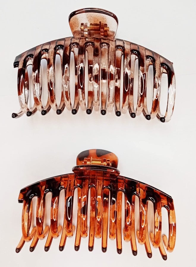 Accglory 5.5 Inches Extra Large Hair Clips for Long Thick Hair Women’s Jumbo Hair Claw Clips 2 Counts in Set Hair Accessories (light leopard and coffee leopard) - Image 3