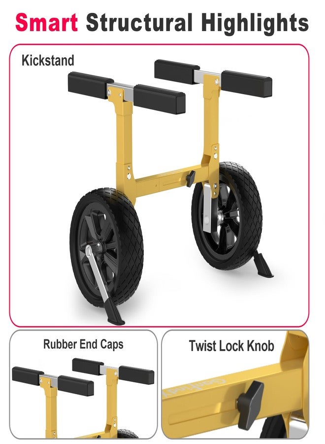 GanFindX Heavy Duty Kayak Cart | Adjustable Foldable Trolley with Durable Wheels, Portable Kayak Transport Cart, Tie-Down Straps Included (Foldable Version) - Image 5