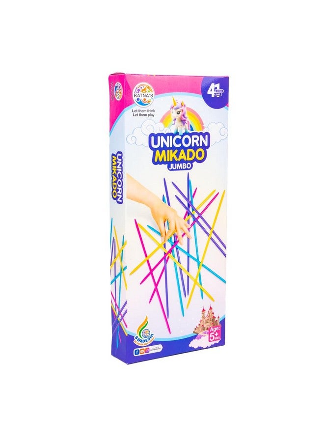 RATNA'S RATNA'S Unicorn Mikado Jumbo Plastic 41 Pick-Up Sticks | Best Return Gift | Fun Family Indoor Board Game for Adults and Kids 5+ Years - Image 4