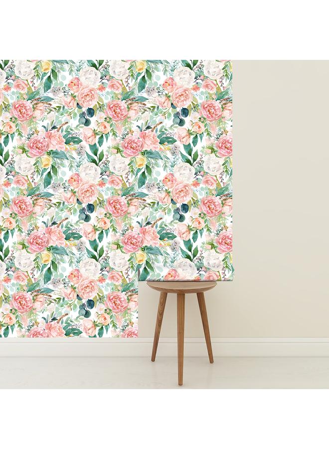 Bluejw Romantic Watercolor Flower Self-adhesive Wallpaper Small Fresh Style Living Room Dormitory Bedroom Renovation Wallpaper  HotRW229 - Image 4