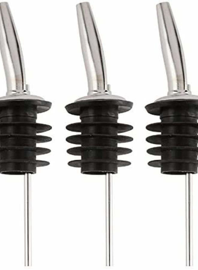 Bartender Gear Free Flow Pour Spouts Stainless Steel Metal Liquor, Wine, Olive Oil Bottle Pourers - Cork is 27mm [approx. 1 inch] in diameter - to Fit Most Half Gallon & 1.75 Liter Liquor Bottles - Image 2