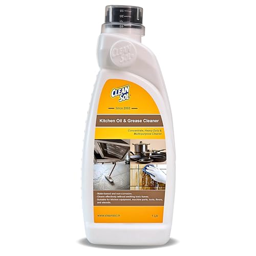 Cleansol Kitchen Oil & Grease Cleaner – 1L | Heavy Duty Kitchen Degreaser for Chimney, Stove, Tiles, Countertops & Appliances | Water-Based, Non-Corrosive, Solvent-Free Formula - Image 1
