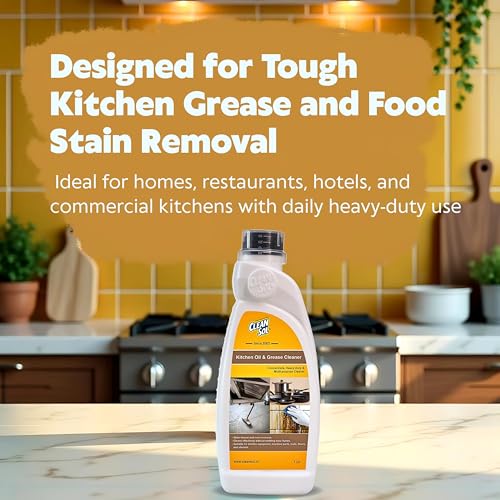Cleansol Kitchen Oil & Grease Cleaner – 1L | Heavy Duty Kitchen Degreaser for Chimney, Stove, Tiles, Countertops & Appliances | Water-Based, Non-Corrosive, Solvent-Free Formula - Image 2