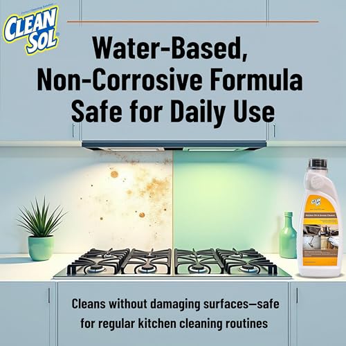 Cleansol Kitchen Oil & Grease Cleaner – 1L | Heavy Duty Kitchen Degreaser for Chimney, Stove, Tiles, Countertops & Appliances | Water-Based, Non-Corrosive, Solvent-Free Formula - Image 5