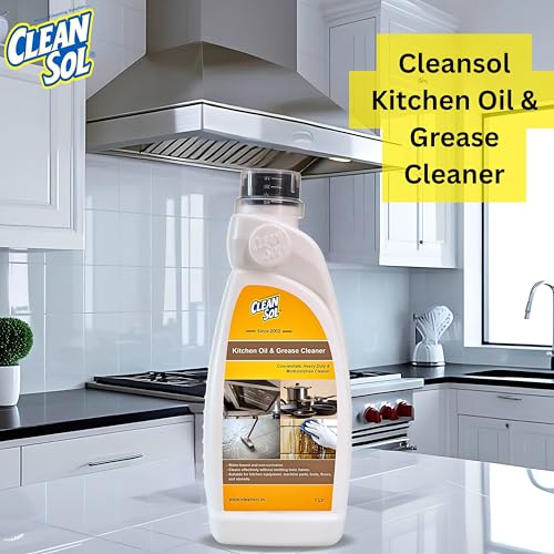 Cleansol Kitchen Oil & Grease Cleaner – 1L | Heavy Duty Kitchen Degreaser for Chimney, Stove, Tiles, Countertops & Appliances | Water-Based, Non-Corrosive, Solvent-Free Formula - Image 4