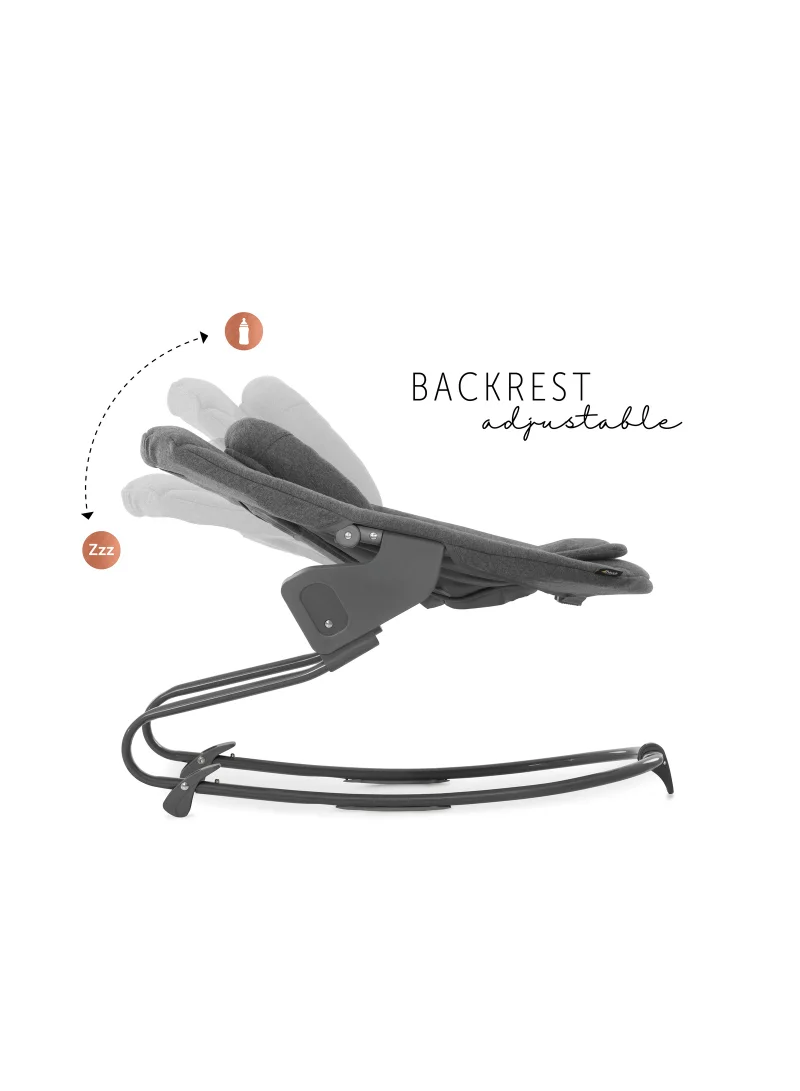هوك Newborn Bouncer Premium Attachment For High Chair Alpha And Beta From Birth - 2 In 1 Baby Attachment (Lounger And Rocker) For Newborns With Adjustable Backrest And Cotton - Dark Grey