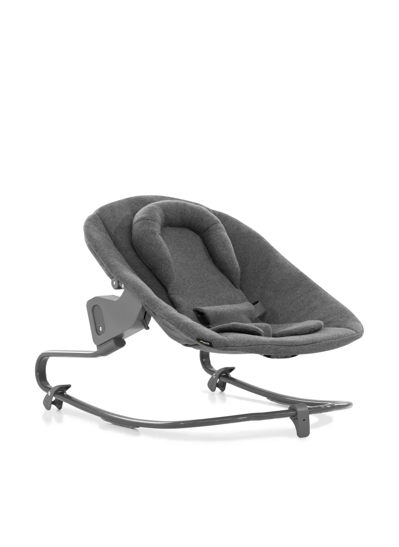 hauck Newborn Bouncer Premium Attachment For High Chair Alpha And Beta From Birth - 2 In 1 Baby Attachment (Lounger And Rocker) For Newborns With Adjustable Backrest And Cotton - Dark Grey