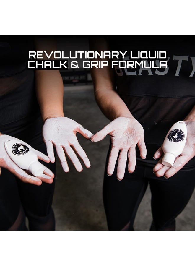 Beasty Chalk Liquid Chalk Combo Pack – 2-Pack (60ml Each) Grip Enhancer with Carabiners for Weightlifting, Climbing, Gymnastics & More – Long-Lasting, No-Mess, Fast-Drying Formula - Image 5