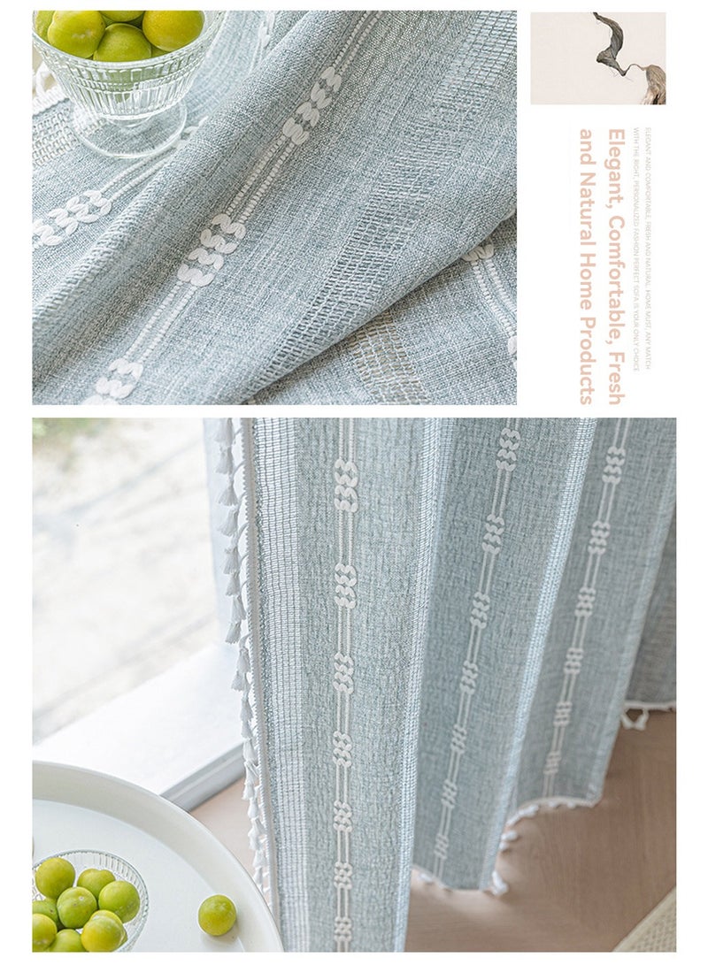 MIXDE 1 Panels Embroidered Farmhouse Sliding Door Curtain Boho Curtains 140*220CM - Image 4