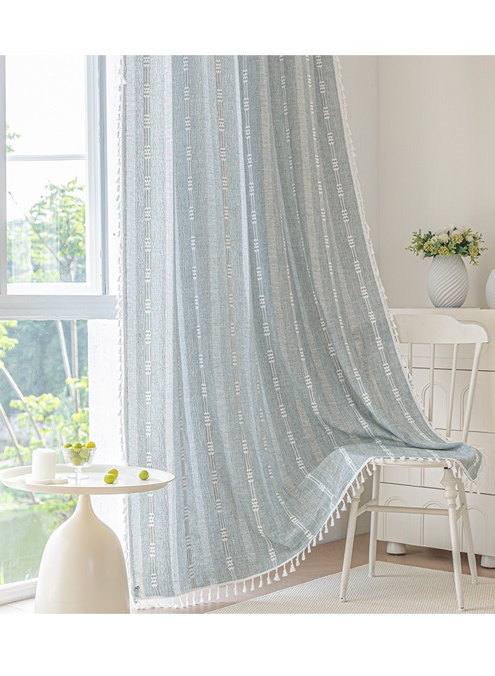 MIXDE 1 Panels Embroidered Farmhouse Sliding Door Curtain Boho Curtains 140*220CM - Image 1