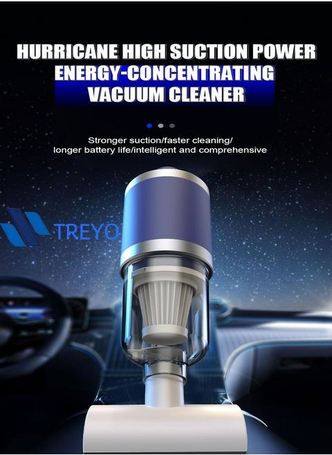 High-Tech 4-in-1 Car Vacuum Cleaner | 6000PA True Powerful Suction, LED Light, Multi-Speed Settings for Ultimate Cleaning Convenience for Car, Office, and Home