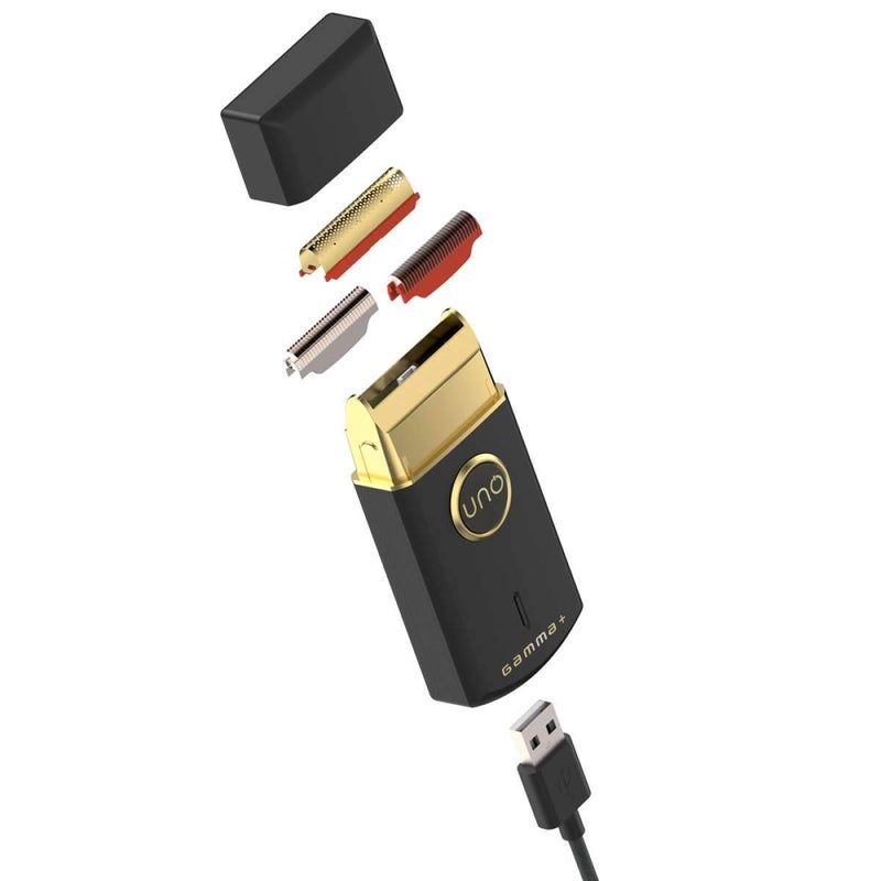 Gamma جهاز حلاقة الرجال المحمول بدون سلك بحجم ميني من GAMMA+ Uno، قابل لإعادة الشحن عبر Micro-USB للشعر القصير، أسود - Image 3