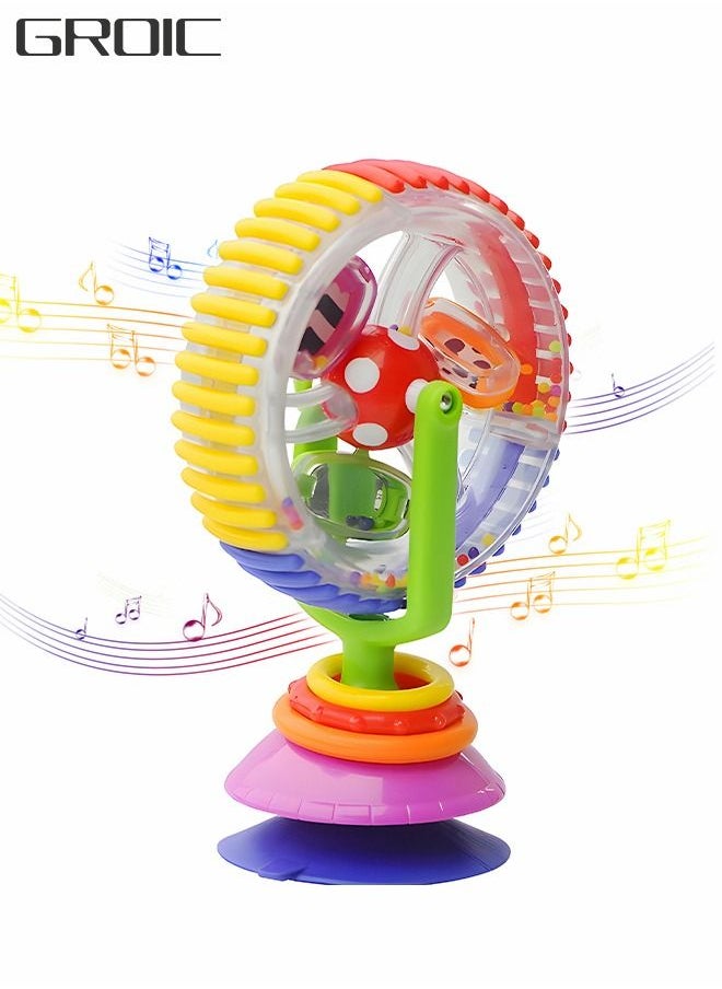 GROIC 2 in 1 Sucker Highchair Toy, Wonder Wheel Activity Center, Early Learning Development Tray Toy, Baby Rattle Educational Learning Activity Sensory Toy  - Image 1
