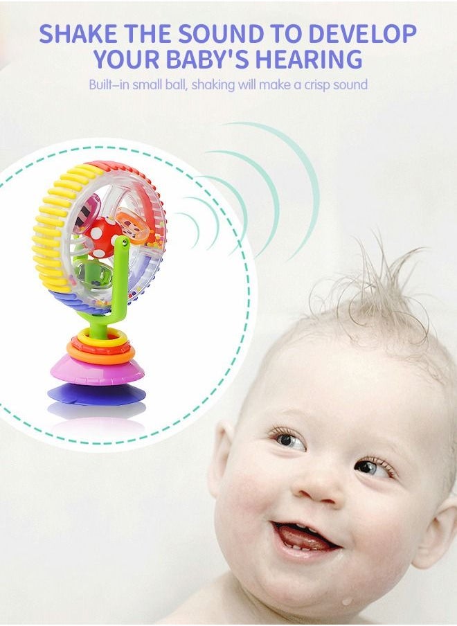 GROIC 2 in 1 Sucker Highchair Toy, Wonder Wheel Activity Center, Early Learning Development Tray Toy, Baby Rattle Educational Learning Activity Sensory Toy  - Image 4