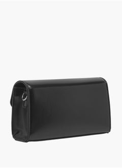 MISSY Women Logo Embossed Crossbody Bag with Detachable Strap and Flap Closure  - Image 3