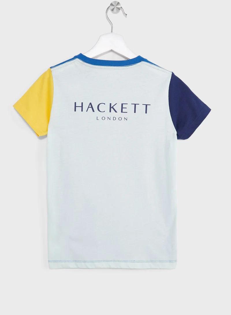 Hackett Kids Logo Color Block T-Shirt