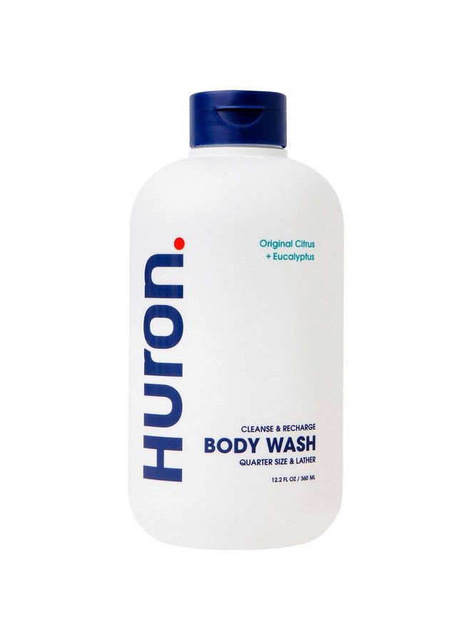 Huron Men’S Moisturizing Body Wash Refreshing & Invigorating Body Wash Made With Coconut Oil Vitamin E & Witch Hazel Vegan Crueltyfree Original Citrus + Eucalyptus 12.2 Fl Oz - Image 2